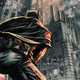 Batman taking in Gotham City.